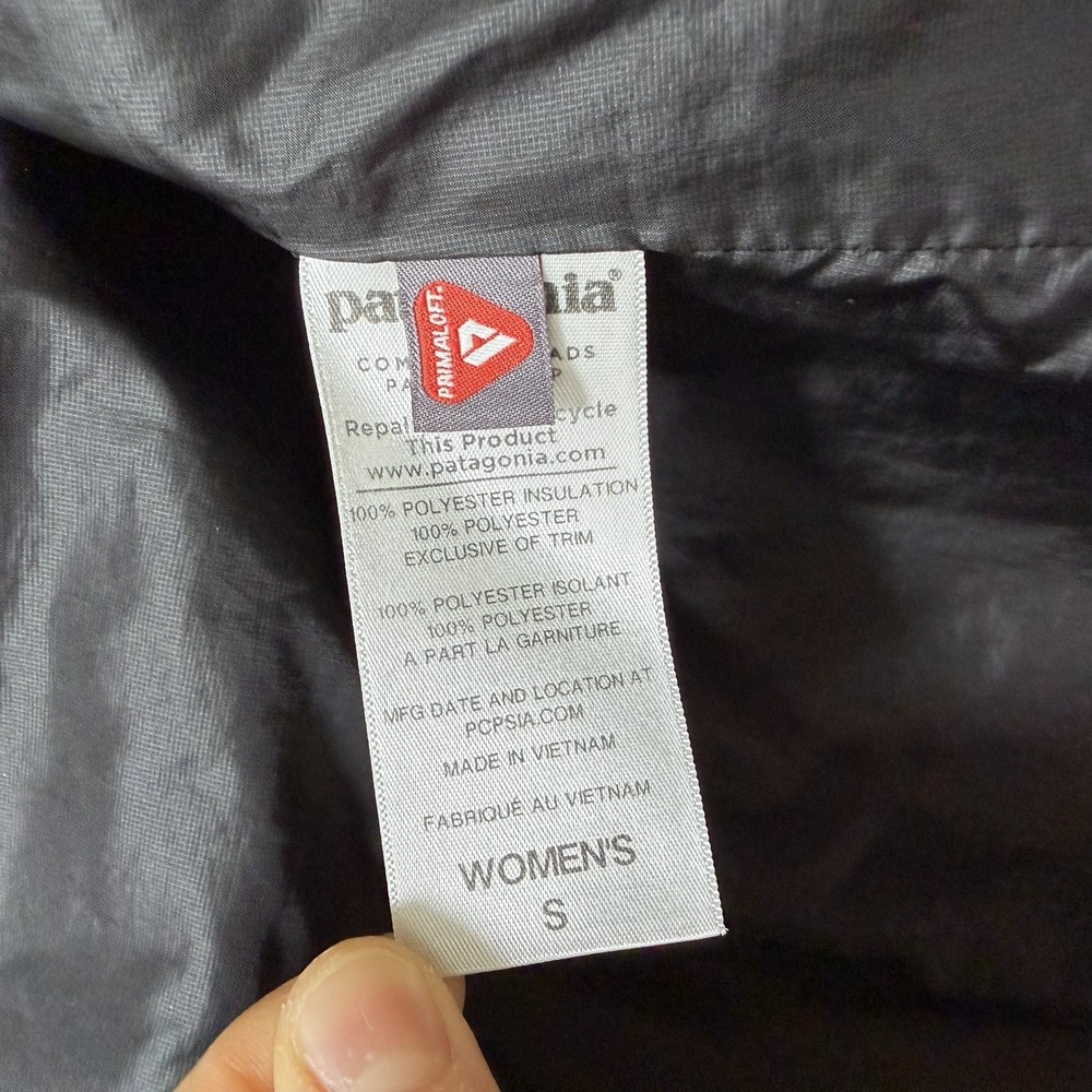 Patagonia Womens Nano Puff Quilted Zip Jacket Size S Black Packable USCS LOGO - Picture 10 of 11